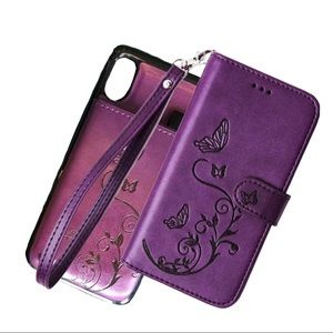 Two. iPhone X/Xs Purples Wallet Cases